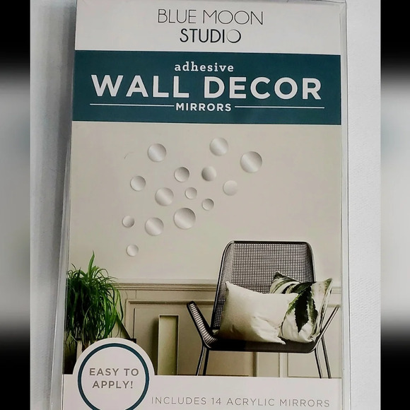 Blue Moon Studios 14pc Self-Adhesive Circle Wall Mirror Decals - Picture 4 of 7